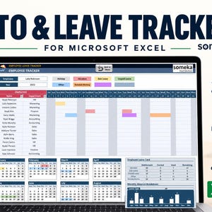 PTO Tracker Excel Template: Employee Leave and Vacation Calendar