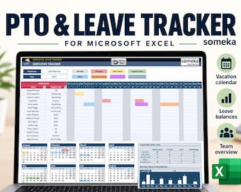 PTO Tracker Excel Template: Employee Leave and Vacation Calendar