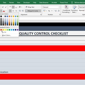 Quality Control Checklist | Excel Template | QA Checklist | Printable ...