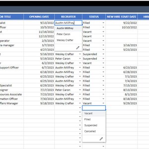 Recruitment Tracker | Google Sheets Template | Recruit Track Dashboard ...