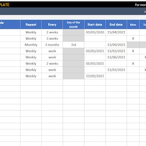 Content Calendar Template Scheduler
