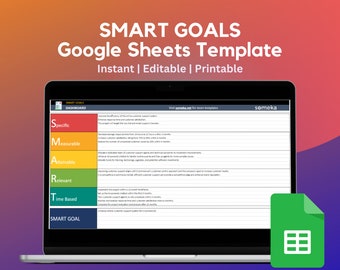 SMART Goals Template: Printable Goal Planner in Google Sheets