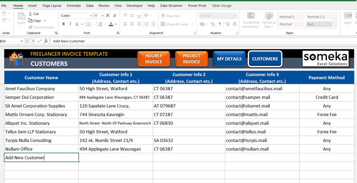 Freelance Invoice Template | Invoice Spreadsheet | Business Invoice ...