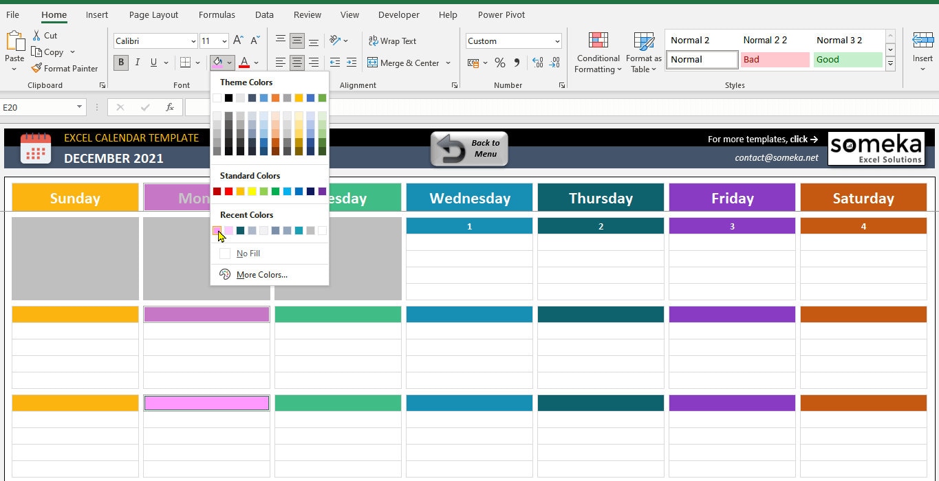 Dynamic Calendar Excel Template 20202030 Dynamic Spreadsheet Template Dynamic Calendar Excel Template 20202030 Dynamic Spreadsheet Template
