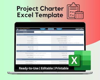 Project Charter Excel Template | Project Management Dashboard