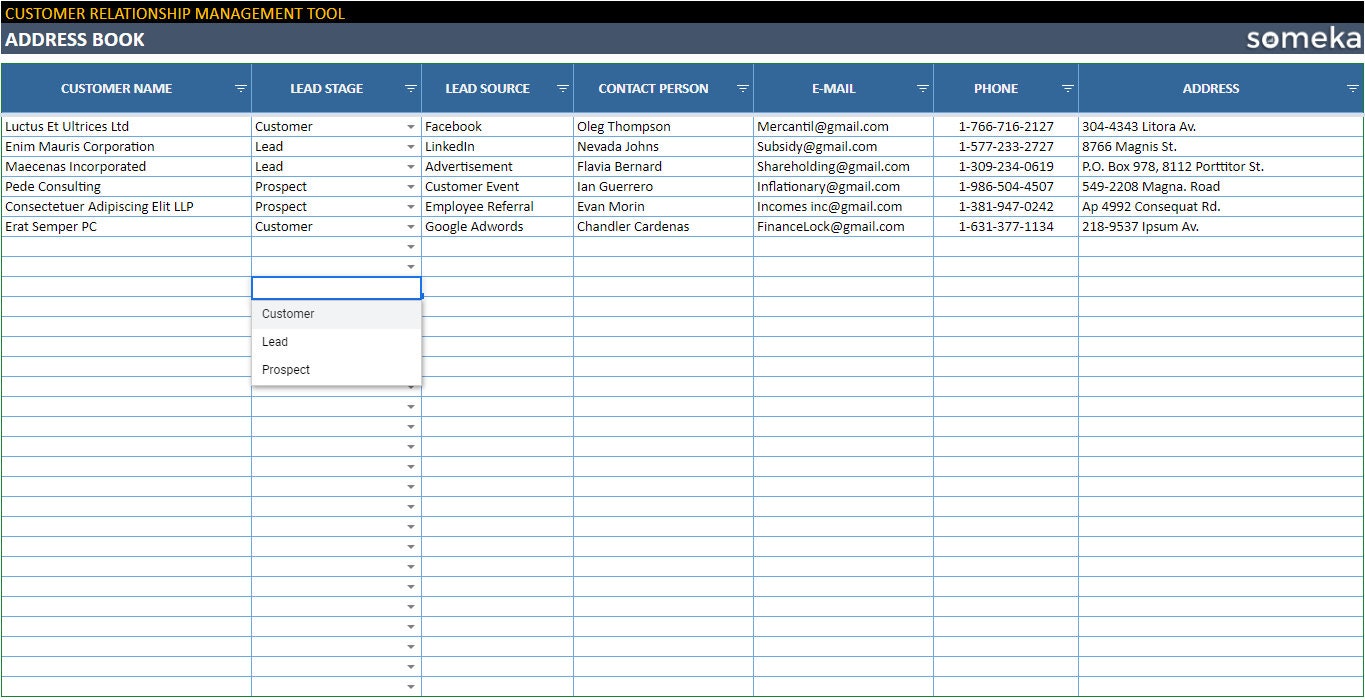CRM Template Google Sheets Customer Relationship Management - Etsy