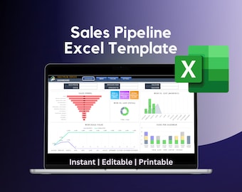 Sales Pipeline Template | Sales Excel Analyzer | Excel Template | Business Excel Spreadsheet