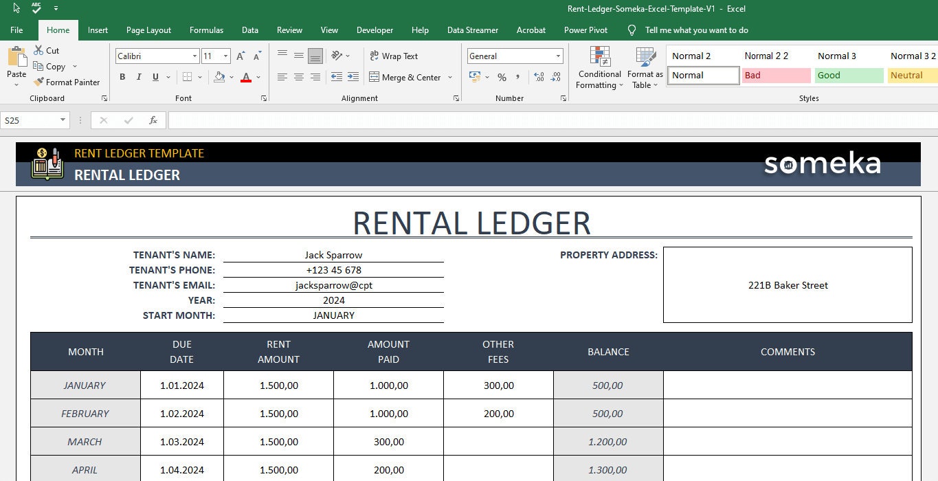 Rental Ledger Template Excel Rent Ledger Printable Rental Ledger Rental Ledger Template Excel Rent Ledger Printable Rental Ledger