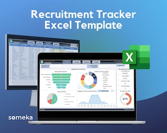 Einstellungs-Tracker Excel Vorlage | Rekruit-Track-Dashboard | Einstellungsprozess in Excel | *Bewerber-Tracking-System.*