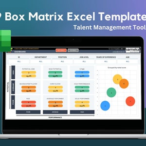9 Box Grid Talent Management Excel Template: Employee Performance