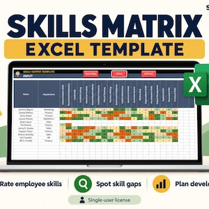 Skills Matrix Excel Template: Employee Competency Assessment