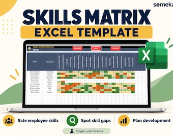 Skills Matrix Excel Template: Employee Competency Assessment