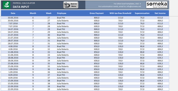 payroll calculator excel template to calculate taxes and payments taxes payroll calculator