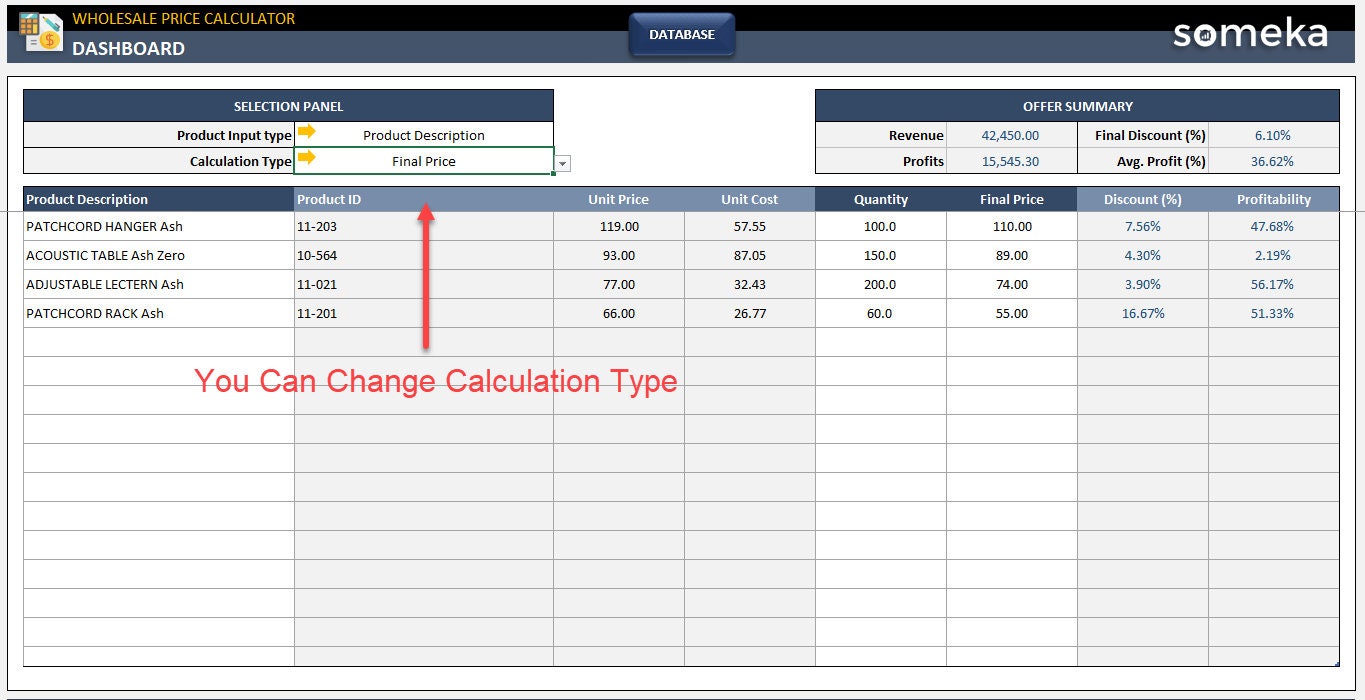 Wholesale Price Calculator Excel Template Create Price List Etsy