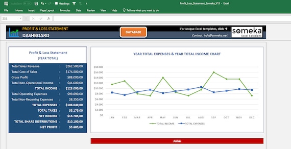 Small Business Profit And Loss Statement Template from i.etsystatic.com