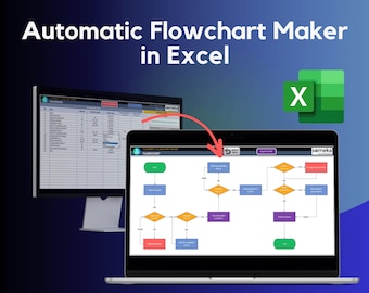 Automatic Flowchart Maker | Flowchart Generator | Excel Template | Workflow Diagram  | Visio Alternative