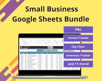 Small Business Google Sheets Templates Bundle | 15 Online Business Tools