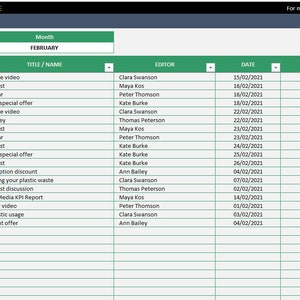 Content Calendar Template Content Planning Calendar Excel Template ...