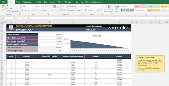 Heloc sale payment calculator