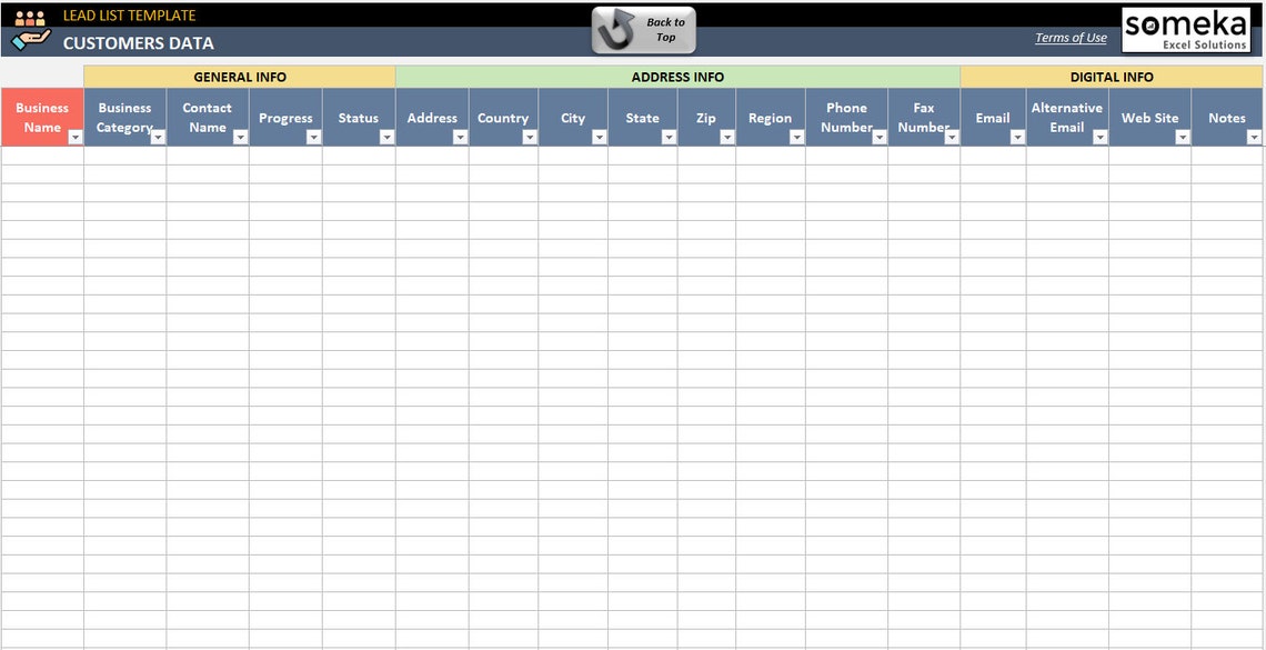 Customer Follow up Excel Template: Lead Tracker (printable) - Etsy