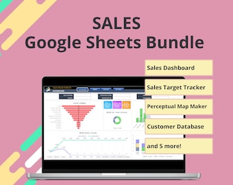 Sales Google Sheets Templates Bundle | Dashboard, Tracker, Pipeline