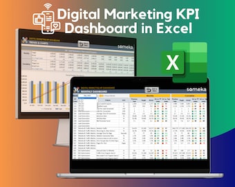 Digital Marketing KPI Dashboard: Excel Report Template