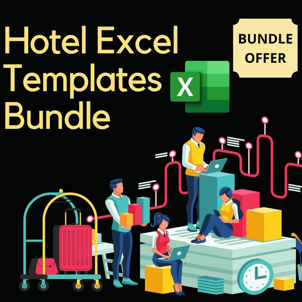 Hotel Excel Templates Bundle | Discount | Hotel Management Tools in Excel