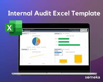 Plantilla de auditoría interna / Tablero de auditoría / Plantilla de Excel / Hoja de cálculo de informe de auditoría / Lista de verificación de auditoría
