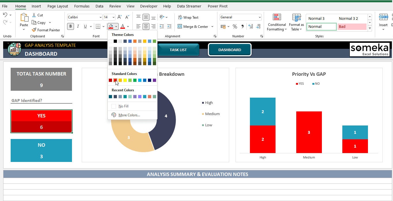 GAP Analysis Excel Template: Business Analysis Project - Etsy