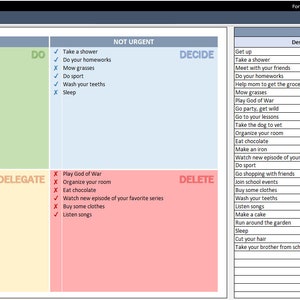 Eisenhower Matrix Excel Template: Task Priority Planner - Etsy