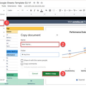 Employee Evaluation | Google Sheets Template | Performance Review Tool ...