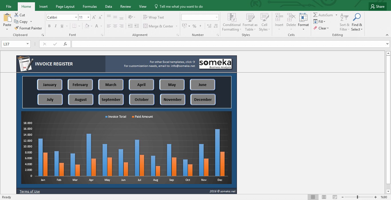 Invoice Tracker Printable Excel Template For Small