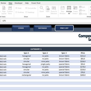 Printable Price List Excel Price List 2