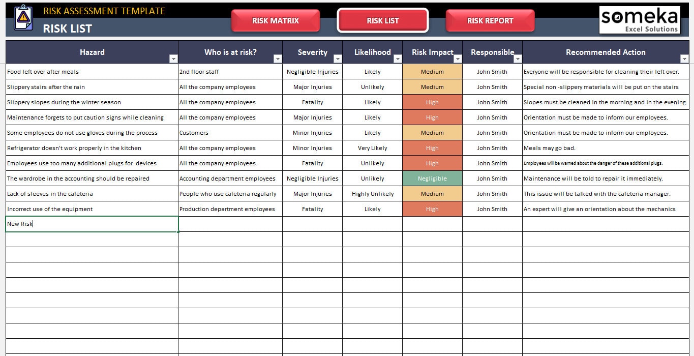 Risk Assessment Template Excel Templates Risk Management Etsy Risk Assessment Template Excel Templates Risk Management Etsy