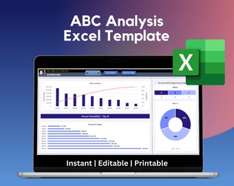 Excel-sjabloon ABC-analyse: voorraadbeheer (digitale download)