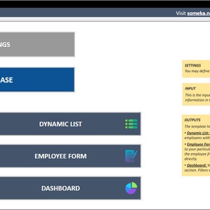 Employee Database | Google Sheets | HR Database Template | Human ...