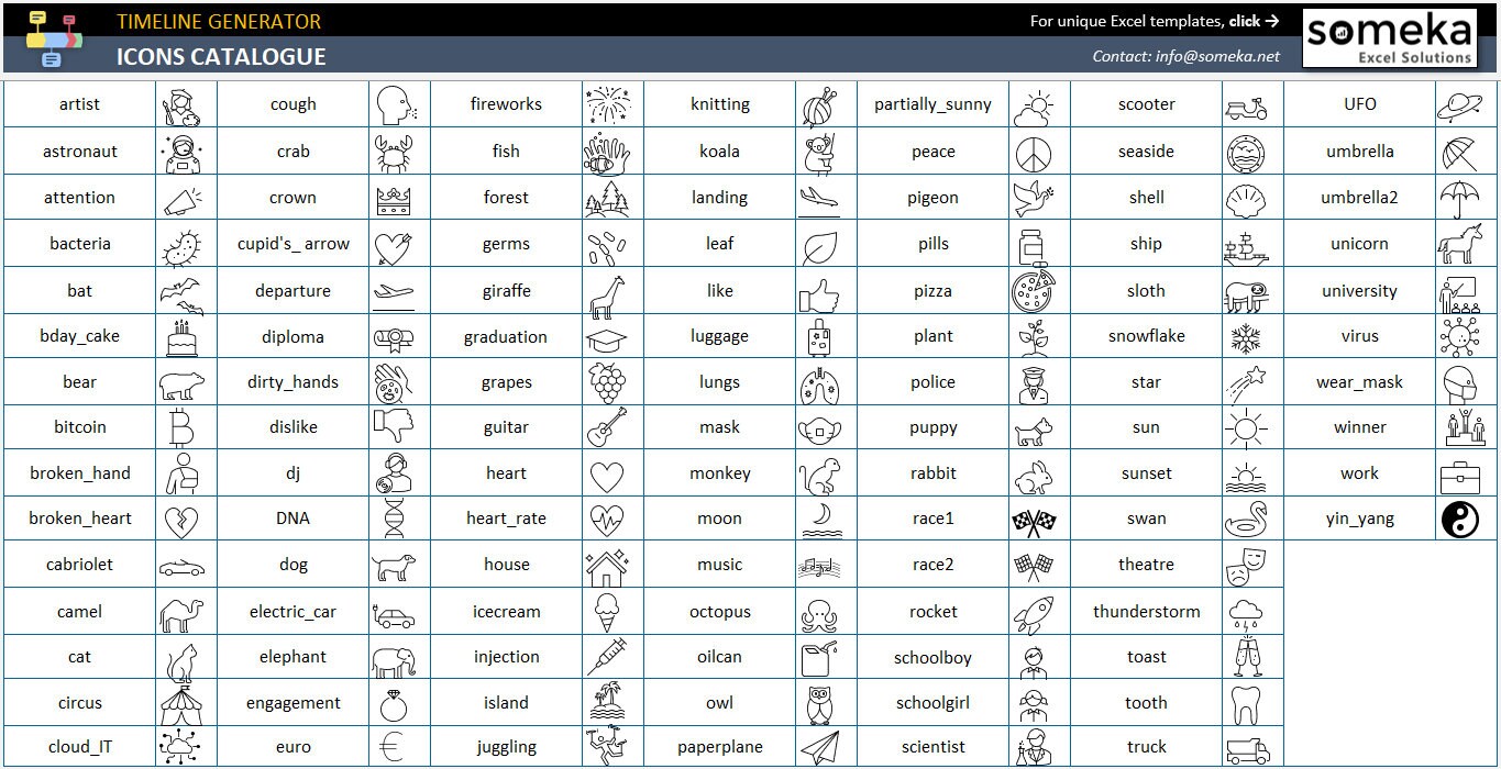 Timeline Generator Template | Excel Timeline Maker | Excel Tools ...