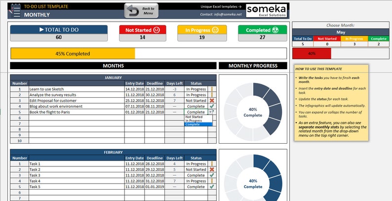Task Management Excel Templates Bundle | 9 Ready-to-use Tools - Etsy