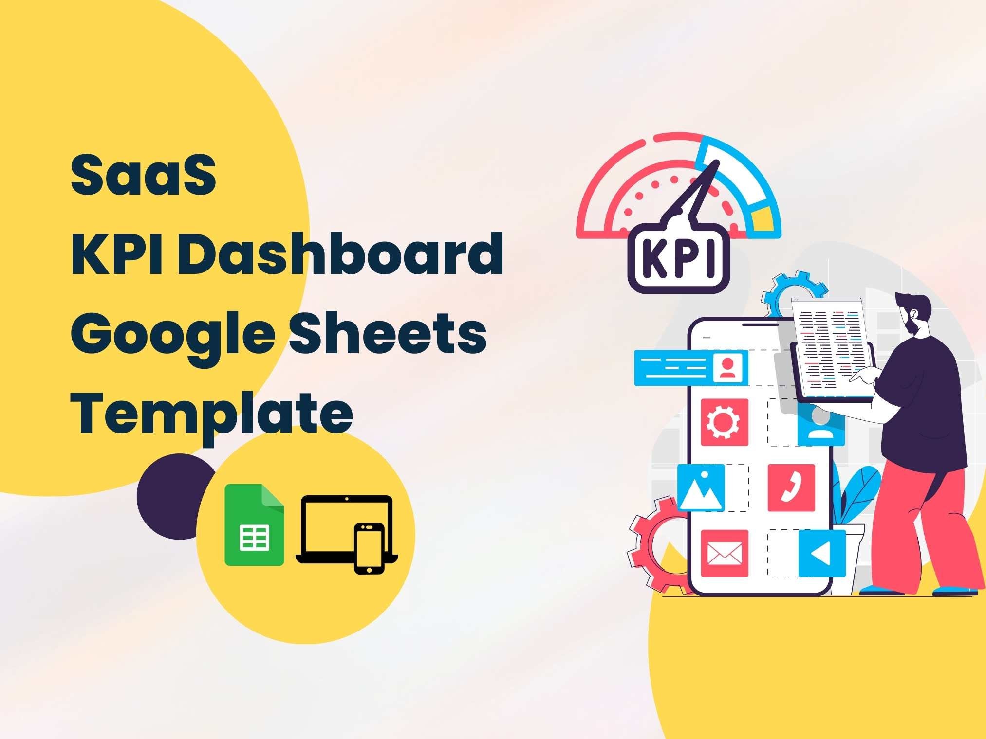 Saas KPI Dashboard Google Sheets Template Track Key Saas Metrics Etsy