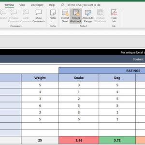 Decision Matrix Excel Template Dashboard 2