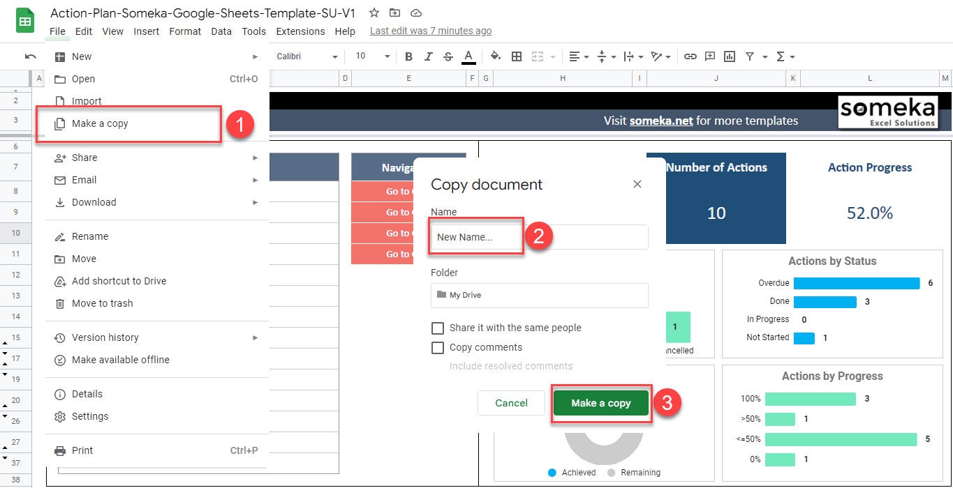 Action Plan Template Google Sheets Template Action Tracker Action Plan