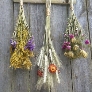 White Birch Rack, Country Rustic, Primitive Decor, Wall Decor, Natural Rustic Decor,Dried Flower Rack, Dried Flower Decor, Hanging Decor image 9