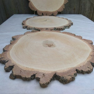 14-15 inch Birch Wood Slice, approx.14-15&quot; slice, Wood Cake Stand