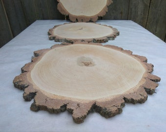 15 inch Birch Wood Slice, approx.15" slice, Wood Cake Stand