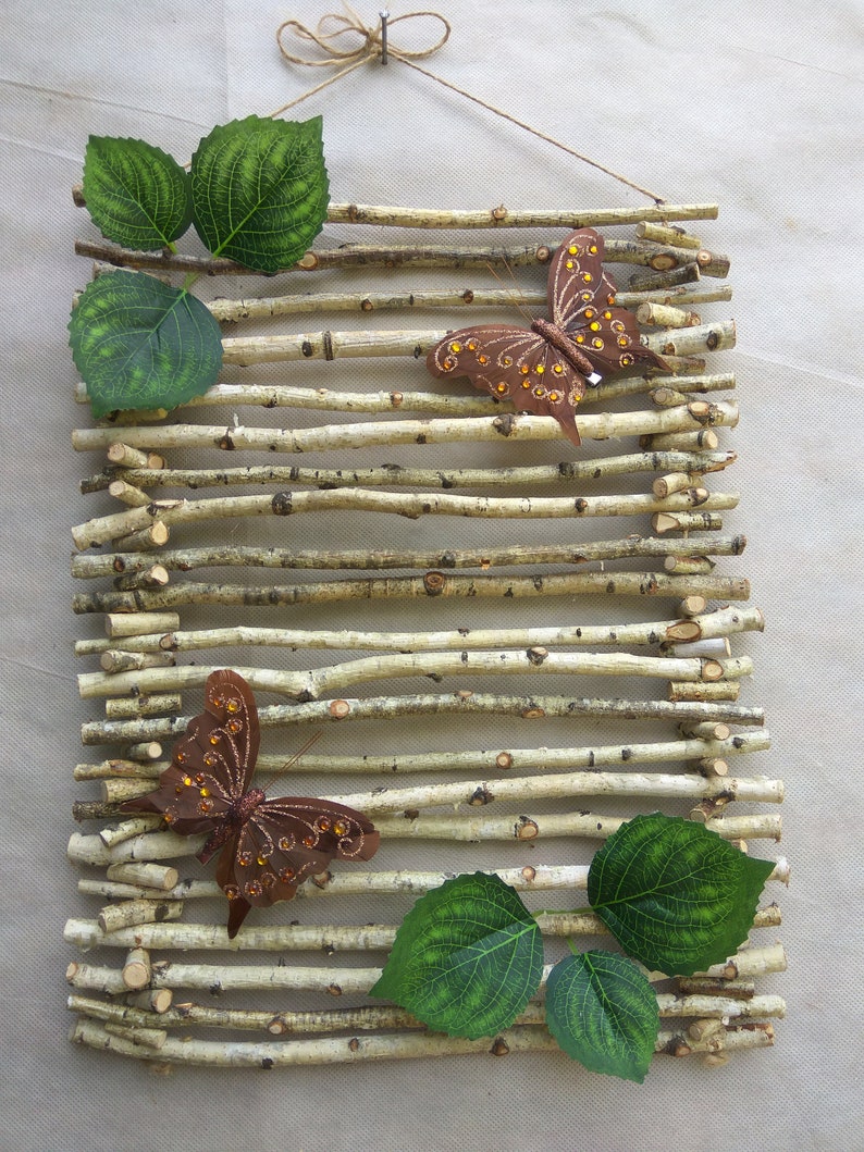 Birch branch decor wall decor birch door hanging wall Etsy