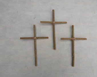 Wooden crosses, Set of 6 willow crosses, willow crosses, Easter crosses, Easter decor