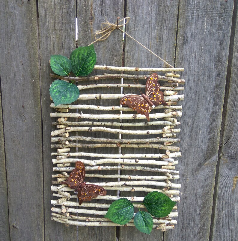Birch branch decor wall decor birch door hanging wall Etsy
