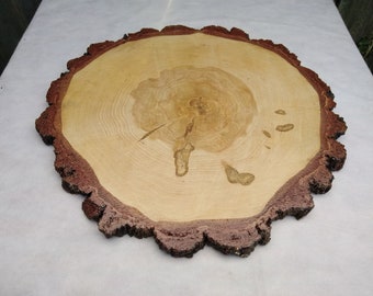Birch Wood Slice, approx.19" slice, wood platter, Rustic Wedding Decor, Wood Cake Stand, Wedding Centerpiece, Large Cupcake stand