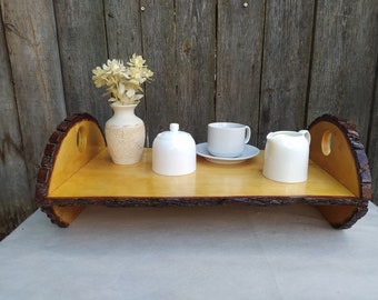 Live edge tray, wooden tray, serving tray