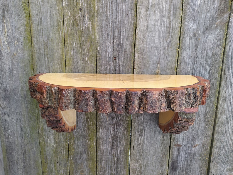 Floating Shelf Rustic Wood Shelf Live Edge Large Wood Etsy